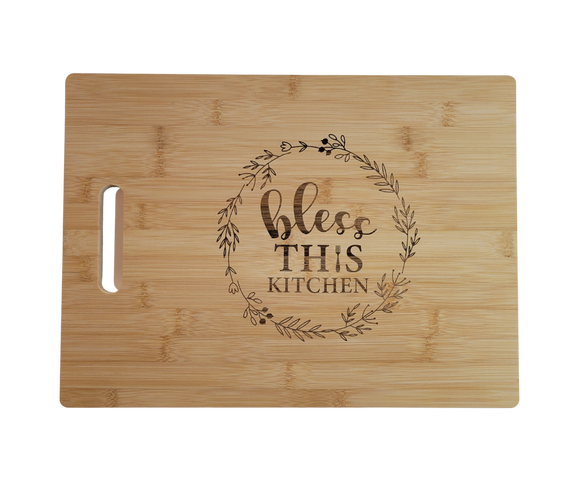Bless This Kitchen Engraved Cutting Board