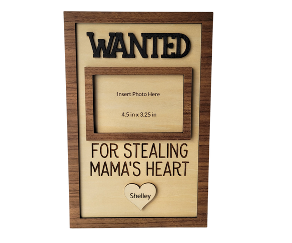 Wanted Wood Photo Frame