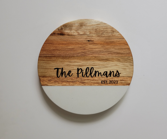 Personalized Circle Coasters, Set of 4