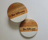 Personalized Circle Coasters, Set of 4