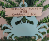 Christmas Crab Ornament
