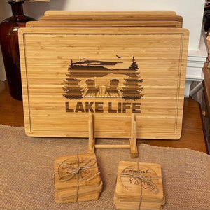 Lake Life Cutting Board 17x12
