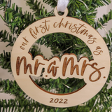 Personalized First Christmas Married