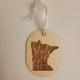 MN State of Hockey Ornament