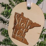 MN State of Hockey Ornament