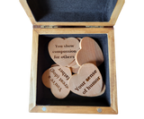 "Reasons Why I Love You" Wooden Tokens and Keepsake Box