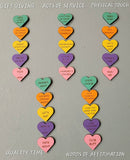 Love Language Conversation Heart Magnets, Set of 5